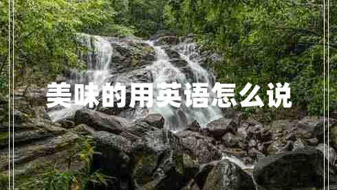 美味的用英語怎么說 美味的用英語怎么說