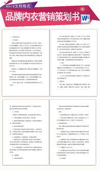 內(nèi)衣營業(yè)推廣策劃方案