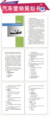 地區(qū)性汽車(chē)的營(yíng)銷(xiāo)策劃方案