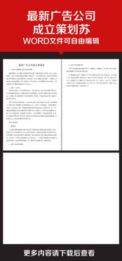 廣告公司成立策劃方案