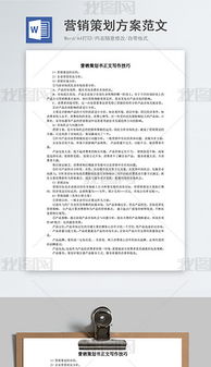 廣告營銷策劃方案范文