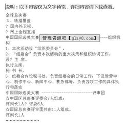 選美大賽策劃方案ppt