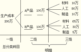 會計科目按所提供信息的詳細程度分類