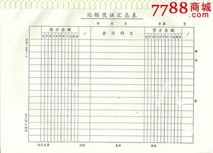 記賬憑證常用會計科目