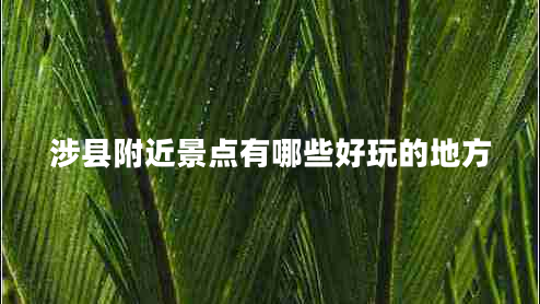 涉縣附近景點有哪些好玩的地方