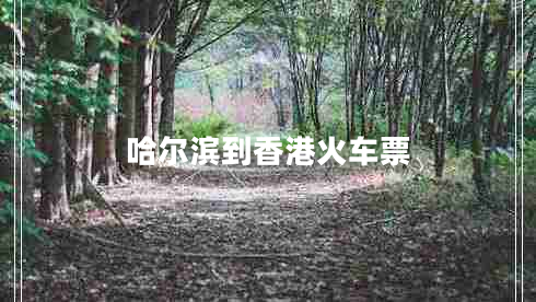 哈爾濱到香港火車票