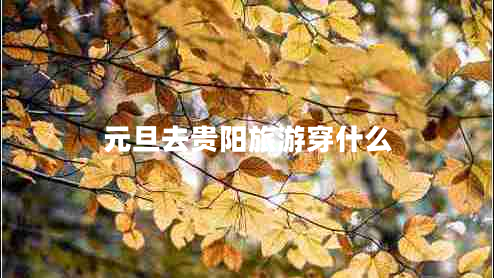 元旦去貴陽旅游穿什么