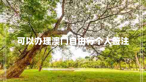 可以辦理澳門自由行個人簽注