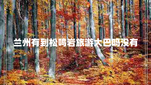 蘭州有到松鳴巖旅游大巴嗎沒有