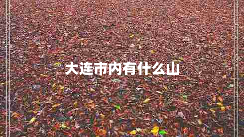 大連市內有什么山