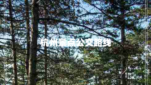 杭州景點(diǎn)公交路線 杭州景點(diǎn)公交路線