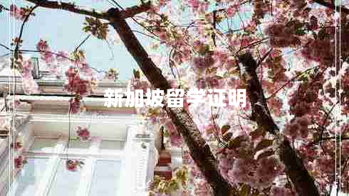 新加坡留學(xué)證明