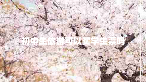 初中生旅游可以買學(xué)生票嗎