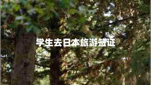 學(xué)生去日本旅游簽證