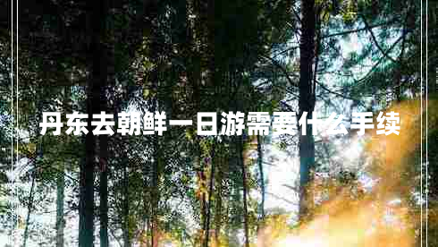 丹東去朝鮮一日游需要什么手續(xù)