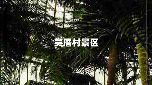 吳厝村景區(qū) 吳厝村景區(qū)