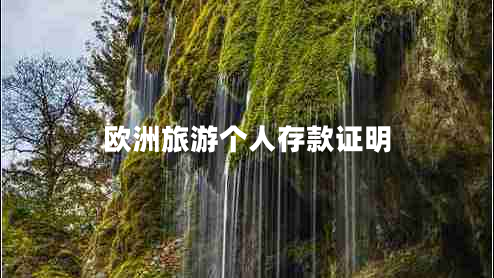 歐洲旅游個人存款證明