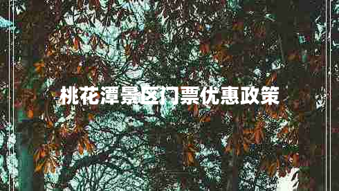 桃花潭景區(qū)門票優(yōu)惠政策