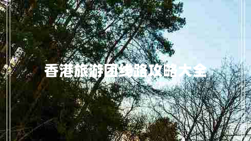 香港旅游團線路攻略大全