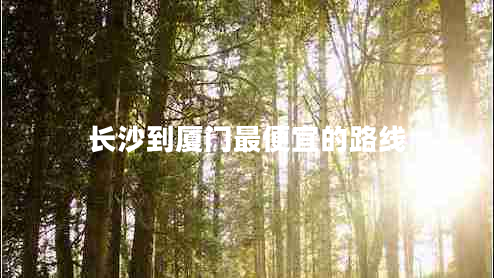 長(zhǎng)沙到廈門(mén)最便宜的路線