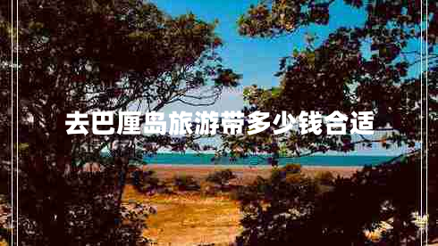 去巴厘島旅游帶多少錢合適