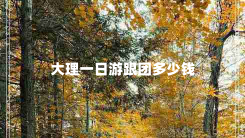 大理一日游跟團(tuán)多少錢