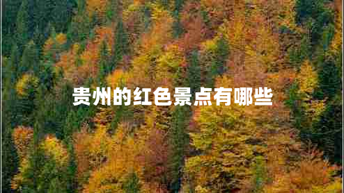 貴州的紅色景點有哪些