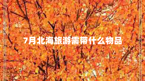 7月北海旅游需帶什么物品