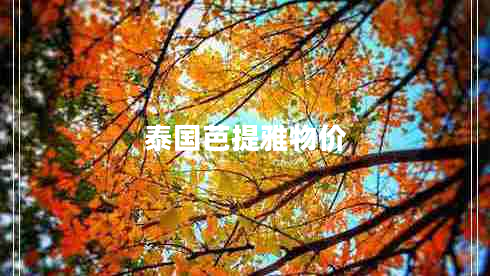 泰國(guó)芭提雅物價(jià)