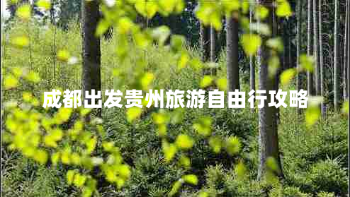 成都出發(fā)貴州旅游自由行攻略 成都出發(fā)貴州旅游自由行攻略