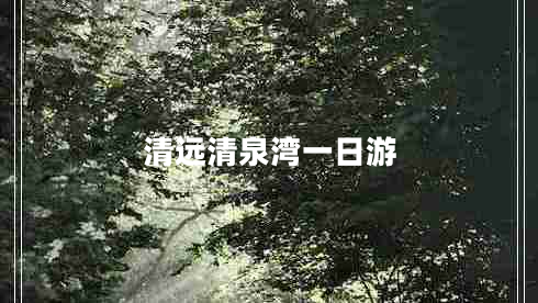 清遠(yuǎn)清泉灣一日游