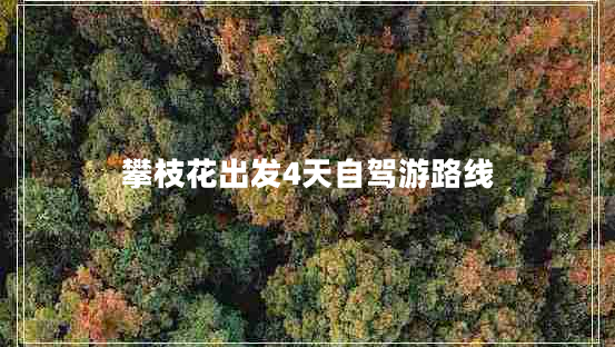 攀枝花出發(fā)4天自駕游路線