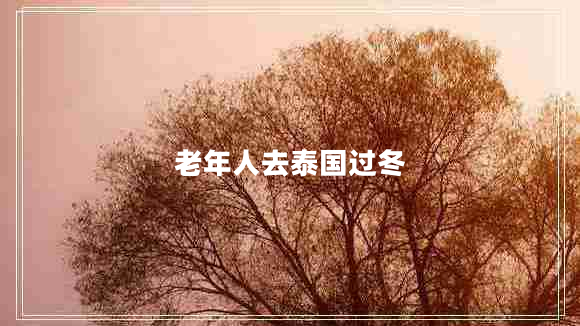 老年人去泰國(guó)過(guò)冬