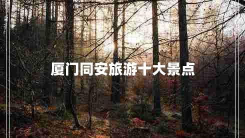 廈門同安旅游十大景點(diǎn) 廈門同安旅游十大景點(diǎn)