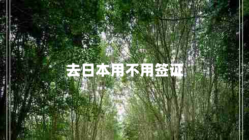 去日本用不用簽證 去日本用不用簽證