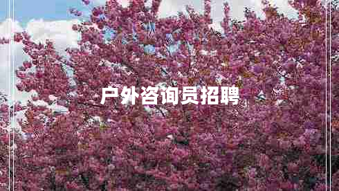 戶外咨詢員招聘