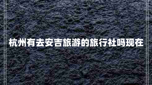 杭州有去安吉旅游的旅行社嗎現(xiàn)在