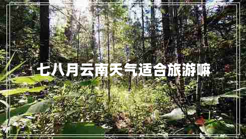 七八月云南天氣適合旅游嘛