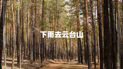 下雨去云臺(tái)山