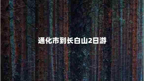 通化市到長(zhǎng)白山2日游