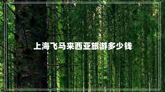 上海飛馬來西亞旅游多少錢