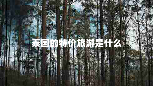 泰國的特價旅游是什么