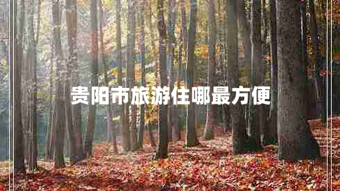 貴陽市旅游住哪最方便