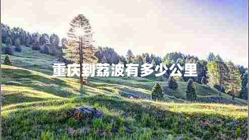 重慶到荔波有多少公里