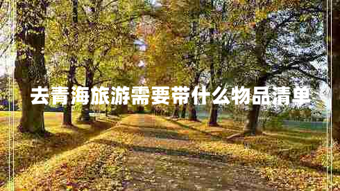 去青海旅游需要帶什么物品清單