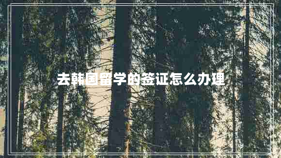 去韓國(guó)留學(xué)的簽證怎么辦理