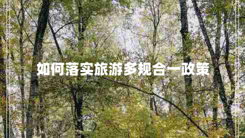 如何落實旅游多規(guī)合一政策