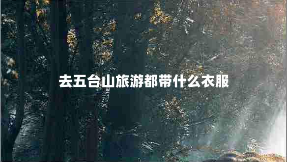 去五臺山旅游都帶什么衣服