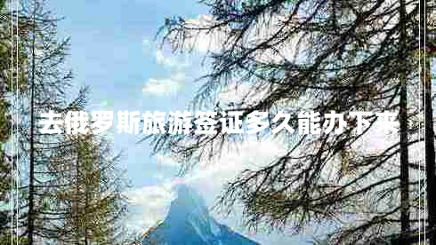 去俄羅斯旅游簽證多久能辦下來