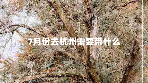 7月份去杭州需要帶什么 7月份去杭州需要帶什么